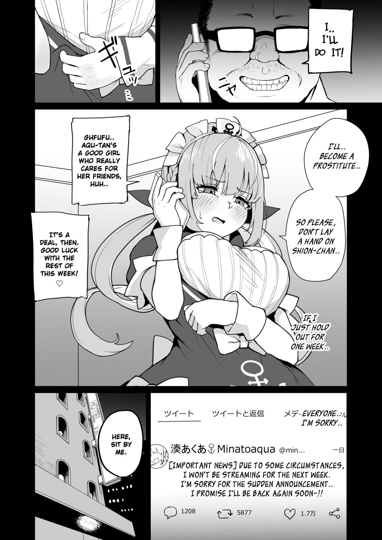 Cock [Fuzuii Undou (Fuzui)] Aqua-chan wa Douki no Tame nara | Aqua-chan, For Her Friend's Sake (Minato Aqua) [English] [Xzosk] [Digital] Old Young - Page 7
