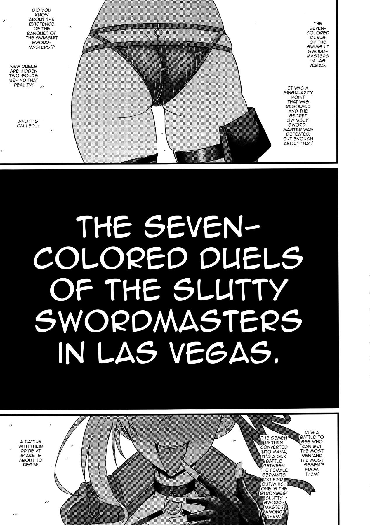 Gay Physicals Las Vegas Bitch Kengou Sex Nanairo Shoubu | The Seven Colored Duels of the Slutty Swordmasters in Las Vegas - Fate grand order Machine - Page 2