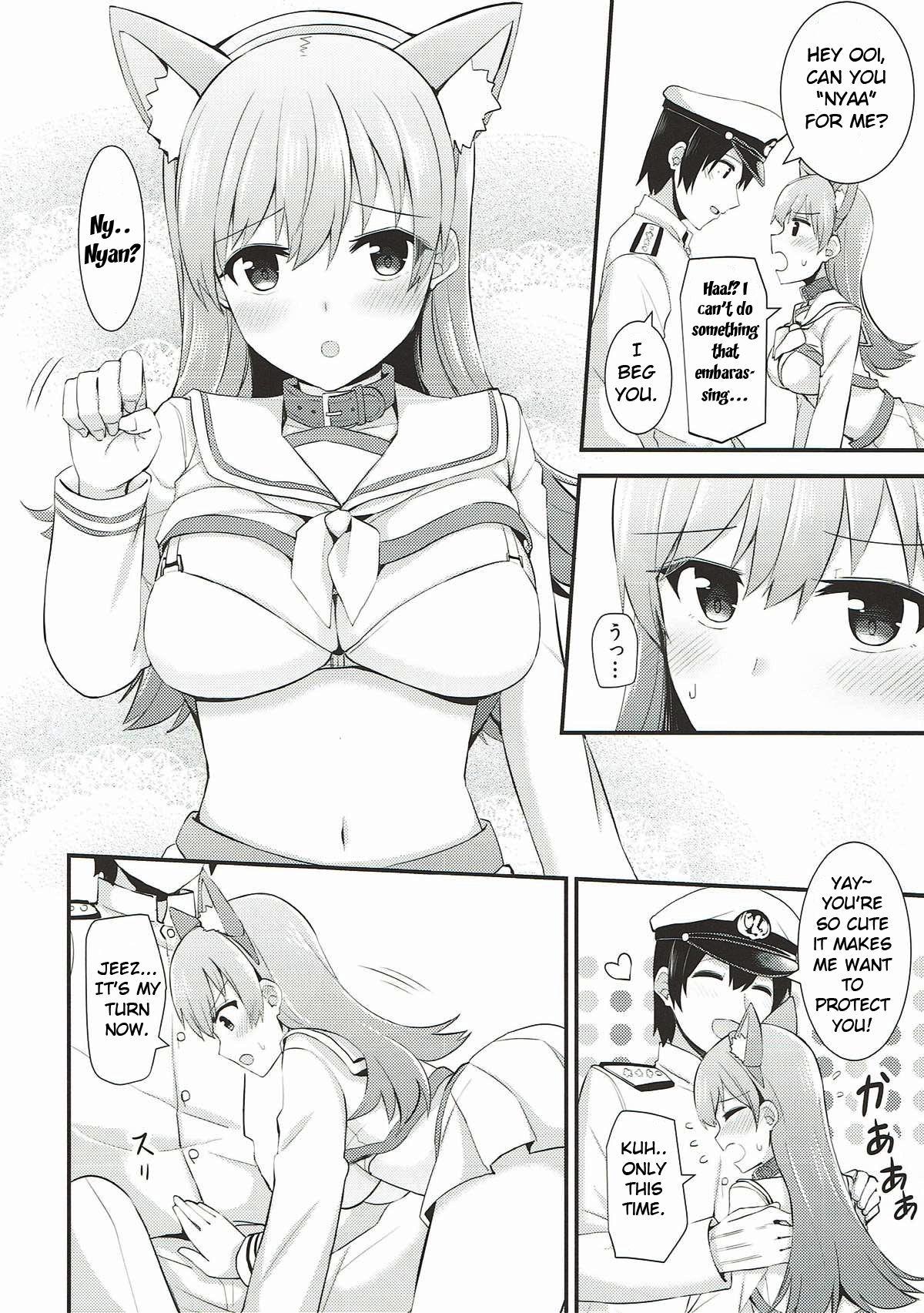 Blowjob Ooi! Nekomimi o Tsukeyou! | Ooi! Put On These Cat Ears! - Kantai collection Hot Girl Porn - Page 13
