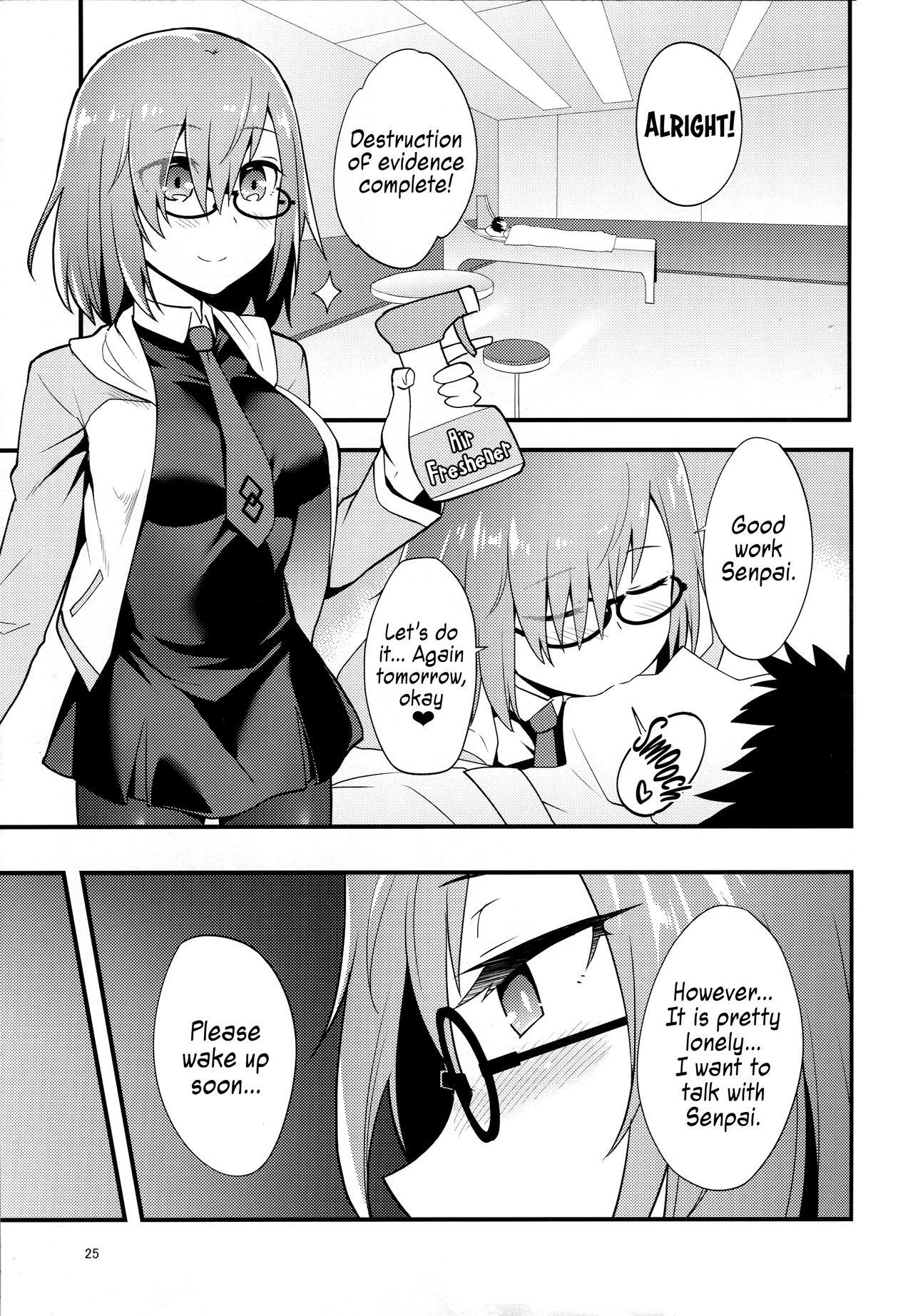 Gorgeous Mash ga Event de Neteru Senpai ni Itazura Suru Hon | Book About Mashu Molesting Senpai Who Is Sleeping Due to an Event - Fate grand order Penetration - Page 24