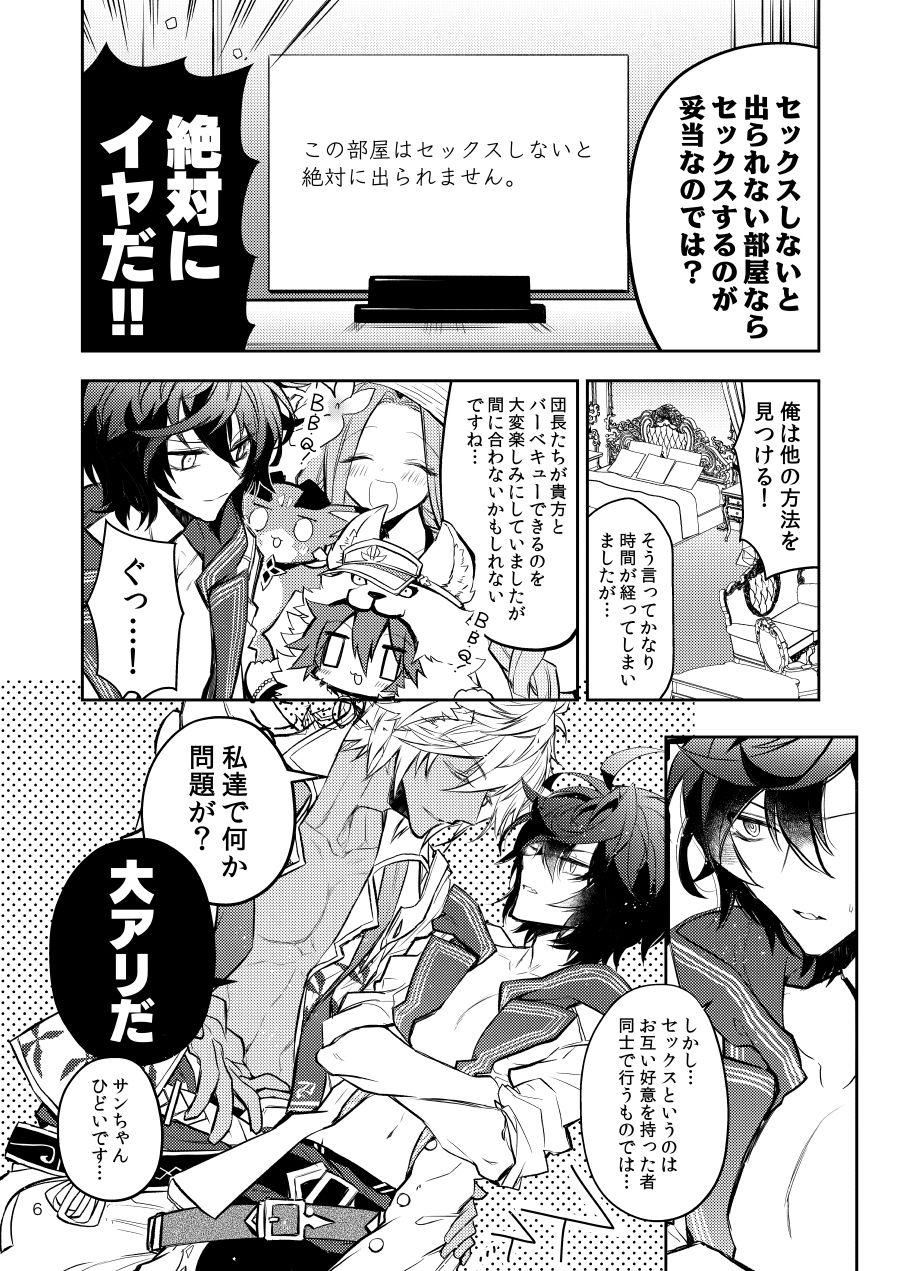 Dominatrix Sex Shinai to Derarenai Heya nara Sex suru no ga Tokusaku nano dewa? - Granblue fantasy Workout - Page 4