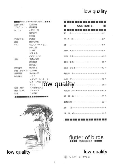 Topless Flutter of birds 線画集 Amateur Teen - Picture 3
