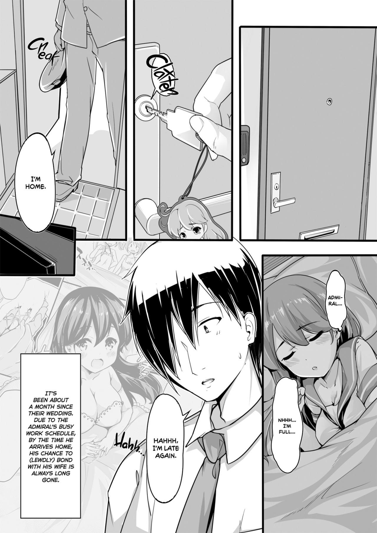 Gay Blondhair Teitoku no Koto, Oshitai Shiteimasu Kai | I Love My Admiral 2 - Kantai collection Monster Dick - Page 4