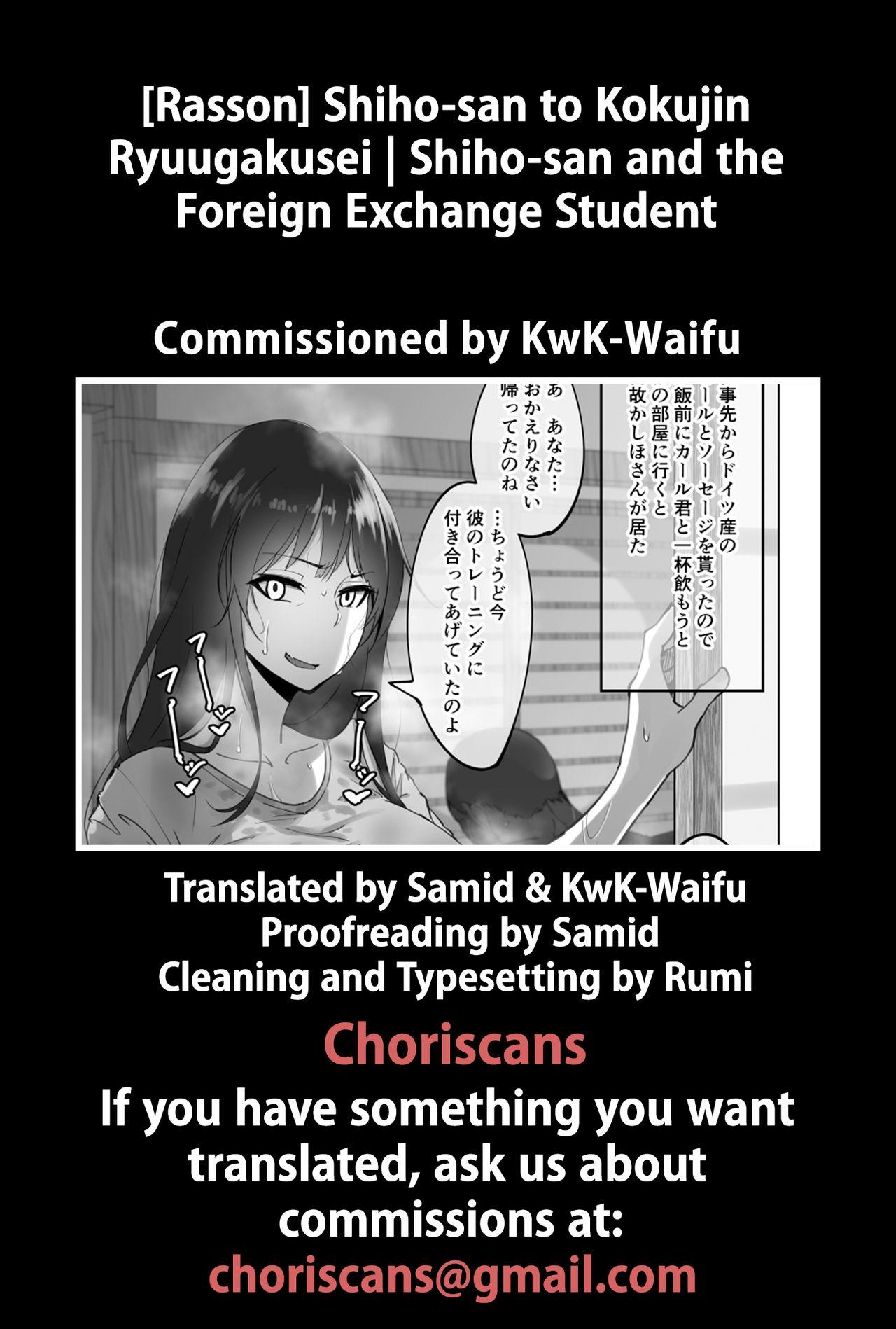 Ass Fucking [Rasson] Shiho-san to Kokujin no Ryuugakusei | Shiho-san and the Foreign Exchange Student [English][ChoriScans] - Girls und panzer Culo - Page 14